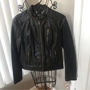 NWT Levi’s Brown Faux Leather Moto Jacket